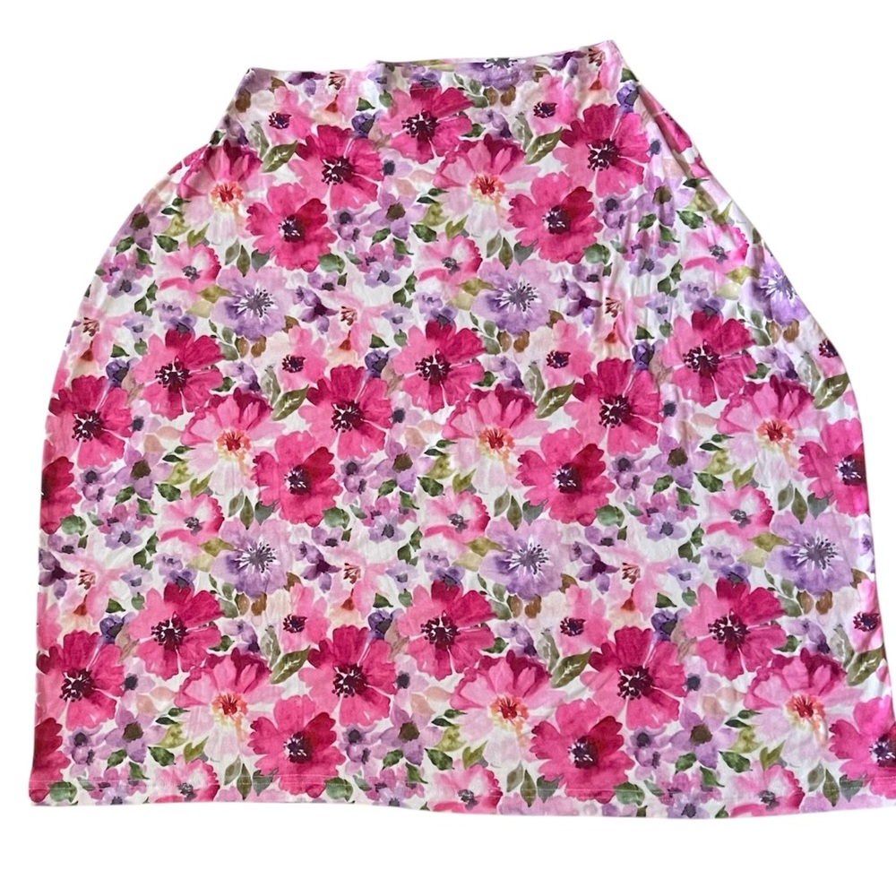 Floral Pink Stretchy Skirt